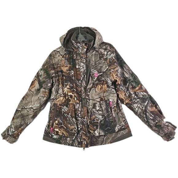 Game Winner ~Woman Size M~ Brown Camouflage Hunting Outdoors Coat Jacket Hooded. - Picture 1 of 15